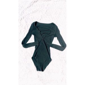 Women’s one piece lace up front